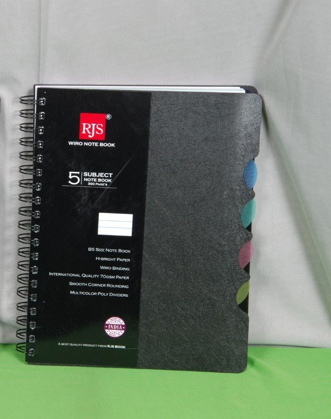 RJS Wiro Diary 5 Subject NoteBook With 300 Page's